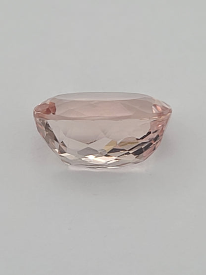 6.64ct ETW Natural Morganite Gemstone – Oval Cut