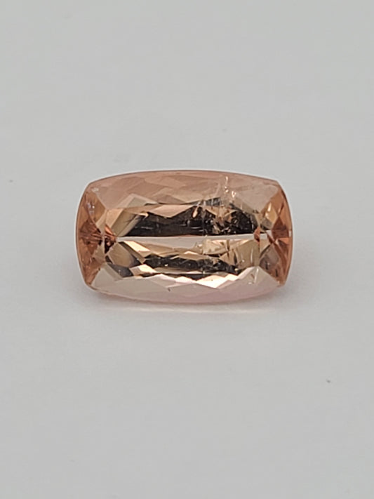 7.06ct ETW Peach Tourmaline Gemstone - Cushion Cut