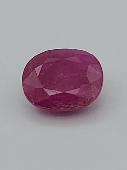 7.26ct ETW Ruby Gemstone - Cushion Cut - Color Enhanced