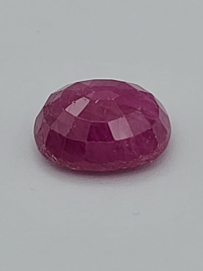 7.26ct ETW Ruby Gemstone - Cushion Cut - Color Enhanced