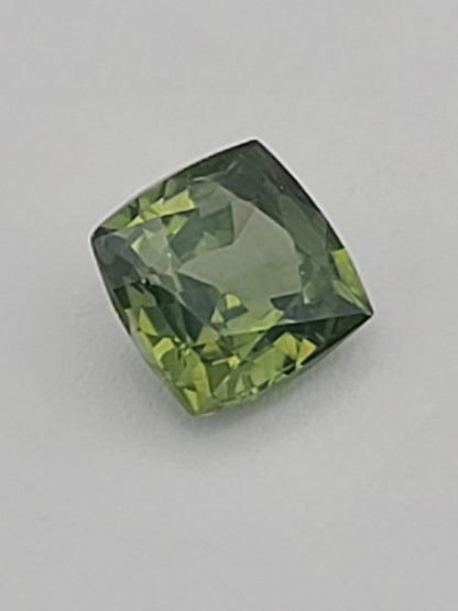 1.69ct ETW Green Zircon Gemstone - Cushion Cut