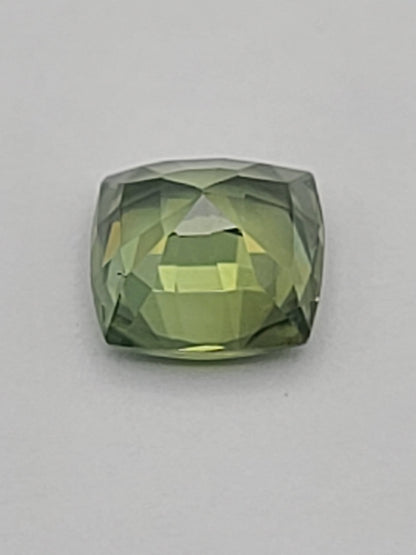 1.69ct ETW Green Zircon Gemstone - Cushion Cut
