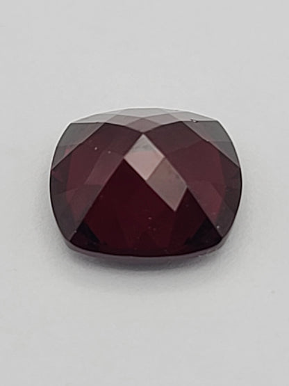 6.4ct ETW Natural Red Pyrope-Almandine Garnet Gemstone – Cushion Cut