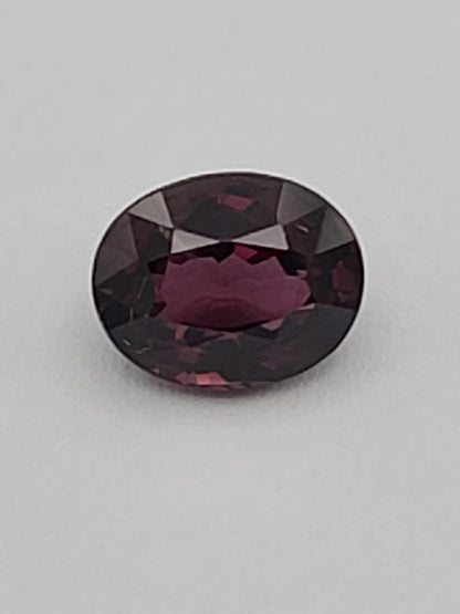 1.69ct ETW Red/Purple Spinel Gemstone - Oval Cut