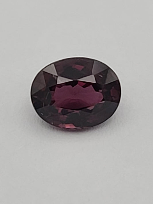 1.69ct ETW Red/Purple Spinel Gemstone - Oval Cut