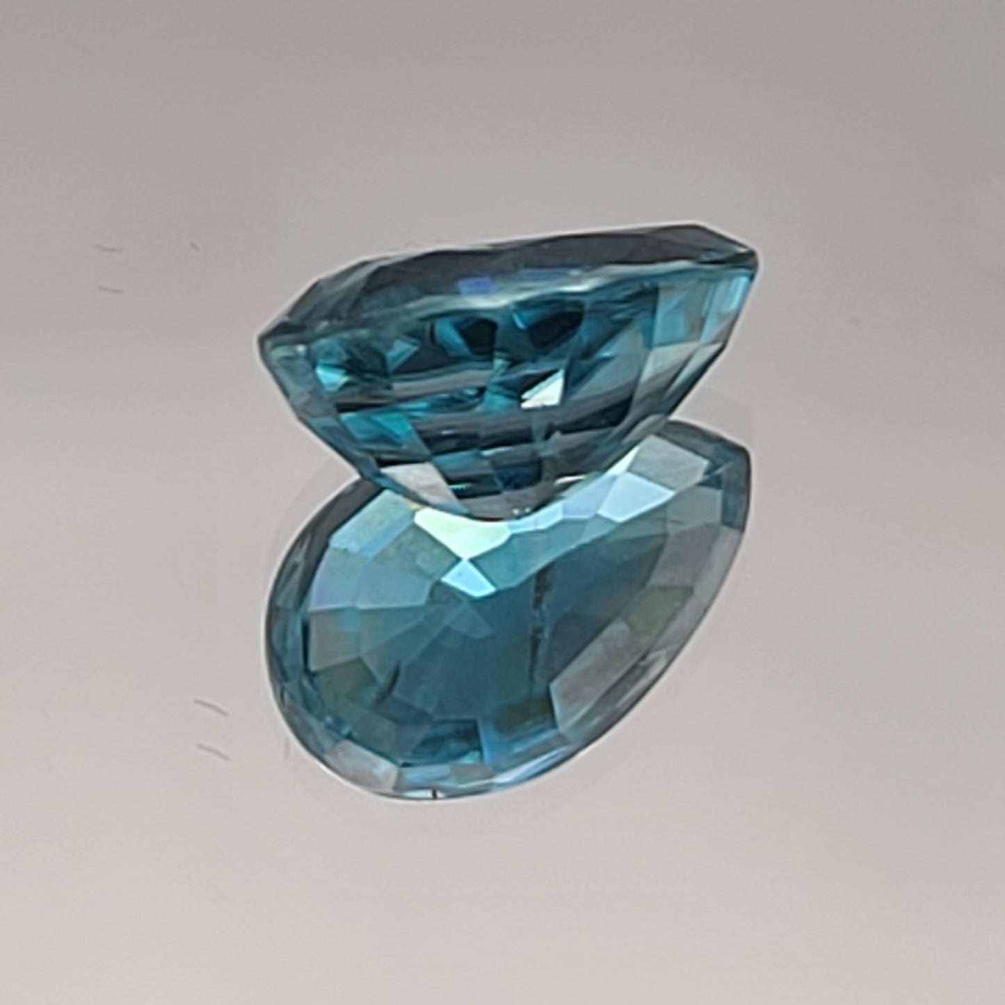 5.97ct ETW Earth-Mined Blue Zircon – Pear Cut