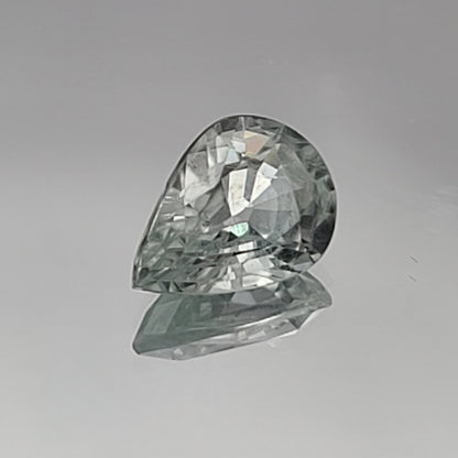 4.56ct ETW Earth-Mined Light Green Zircon – Pear Cut