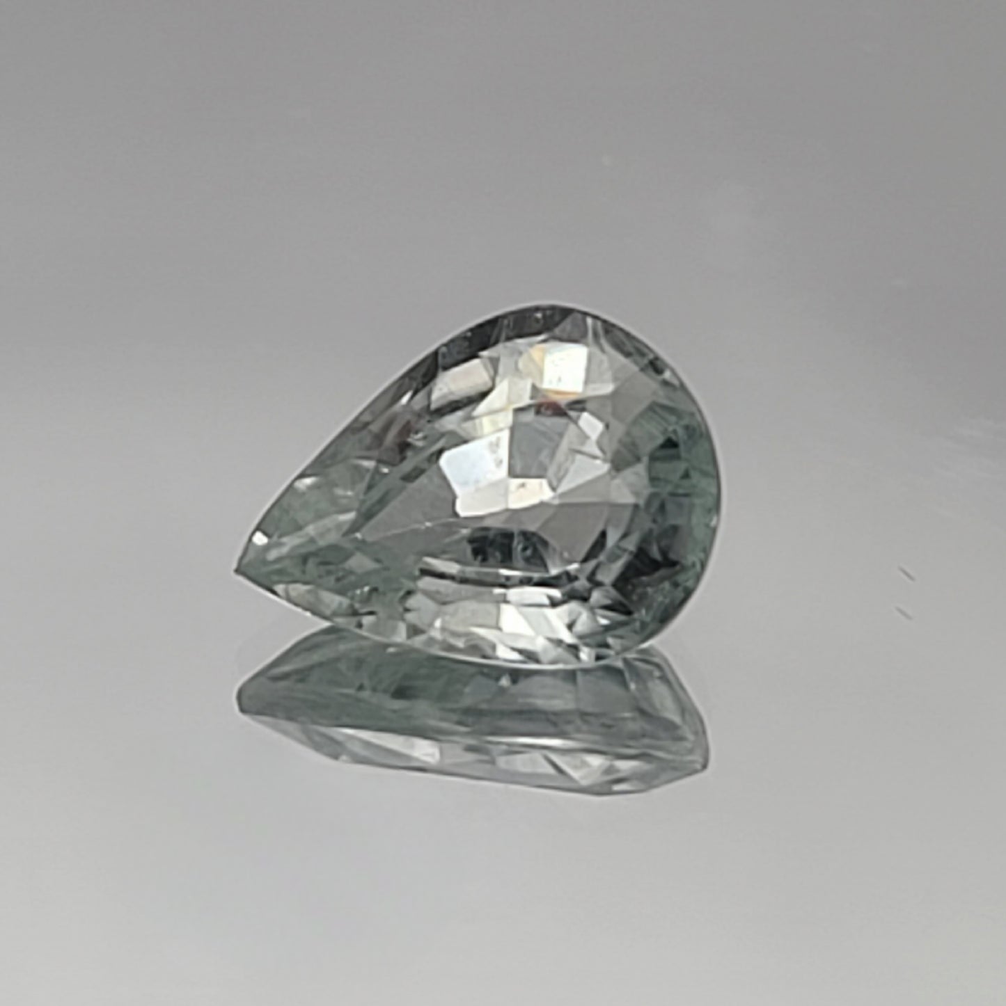 4.56ct ETW Earth-Mined Light Green Zircon – Pear Cut