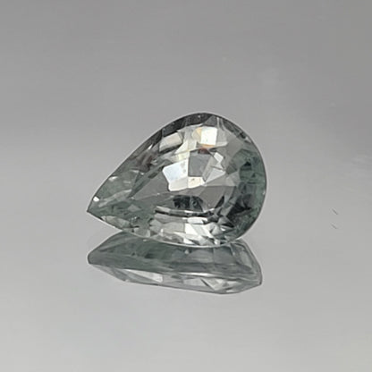 4.56ct ETW Earth-Mined Light Green Zircon – Pear Cut