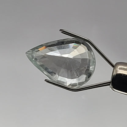 4.56ct ETW Earth-Mined Light Green Zircon – Pear Cut