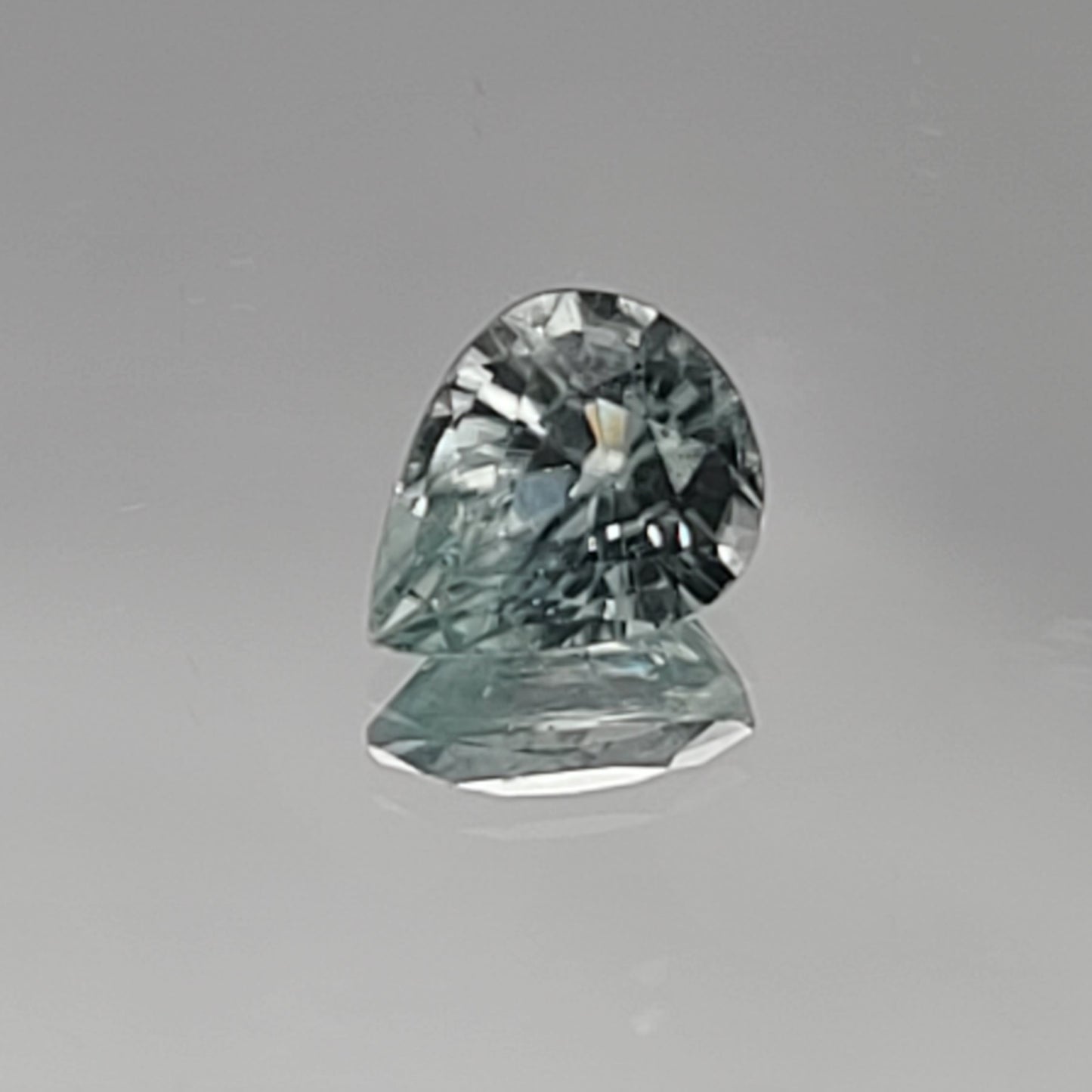 2.65ct ETW Earth-Mined Light Green Zircon – Pear Cut