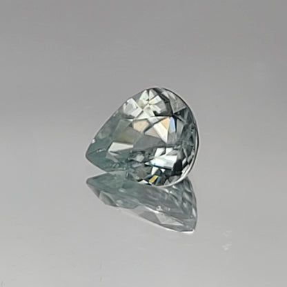 2.65ct ETW Earth-Mined Light Green Zircon – Pear Cut