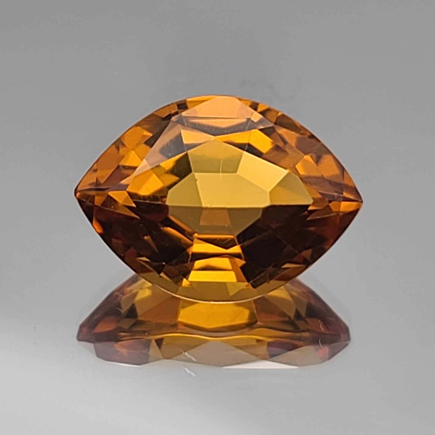 9.66ct ETW Earth-Mined Madeira Citrine – Navette Cut