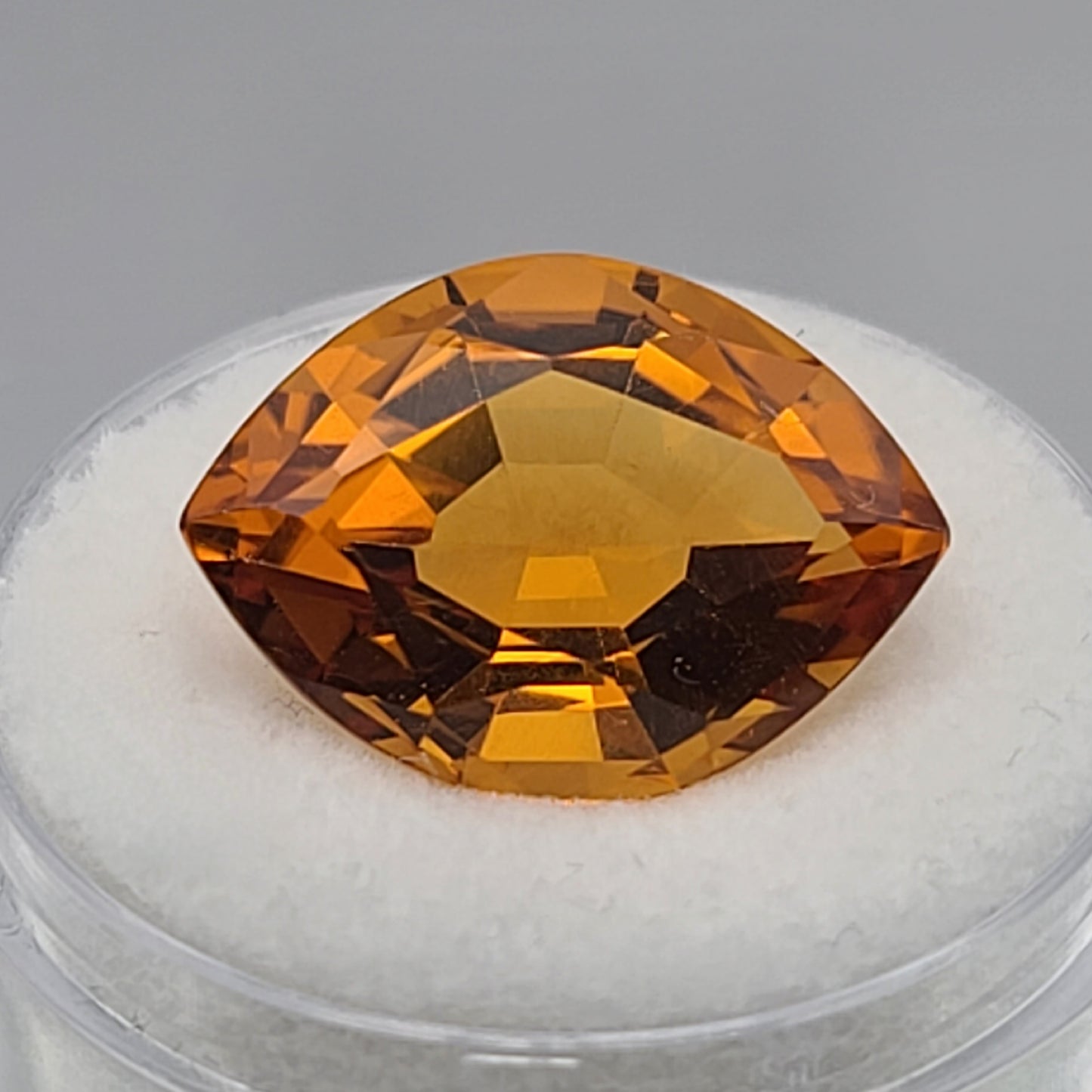9.66ct ETW Earth-Mined Madeira Citrine – Navette Cut