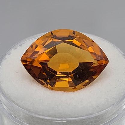 9.66ct ETW Earth-Mined Madeira Citrine – Navette Cut