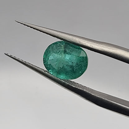 1.31ct ETW Earth-Mined Zambian Emerald – Oval Cut