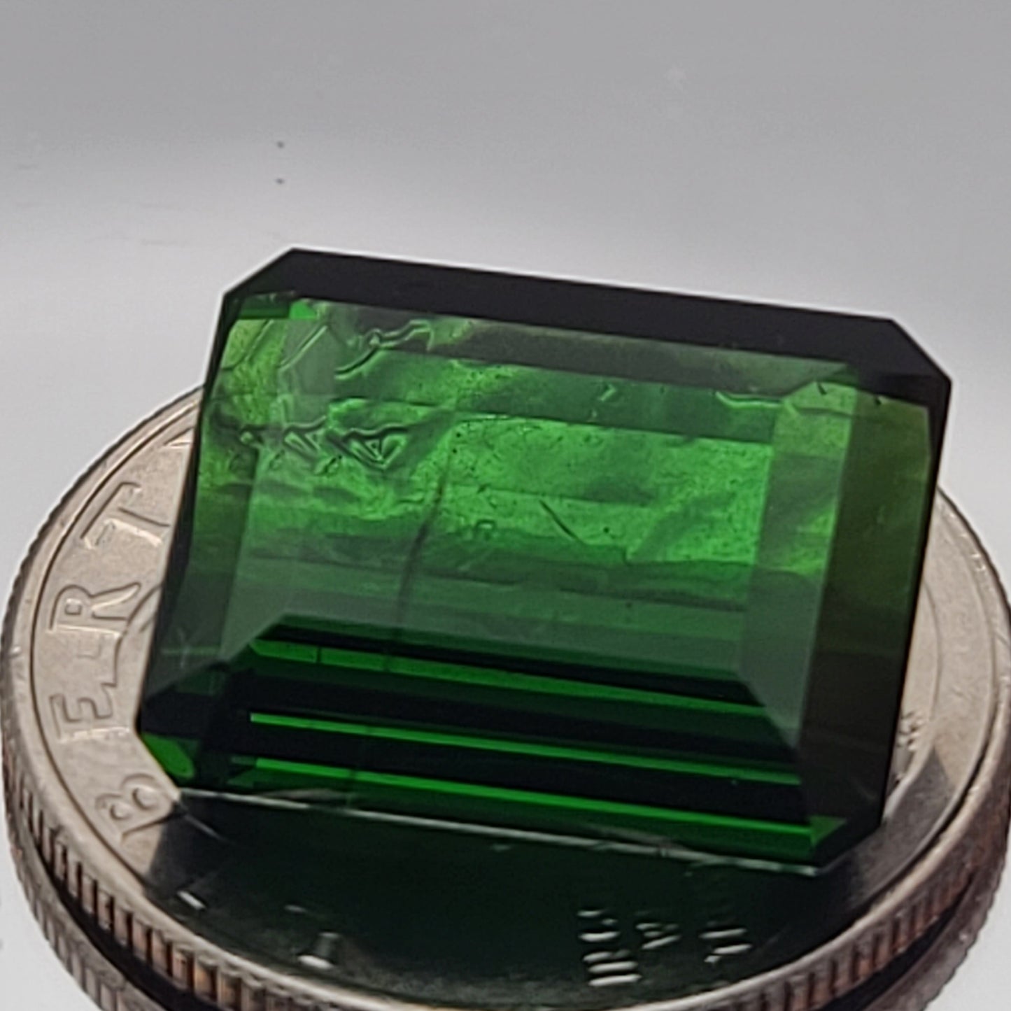 18.48ct ETW Earth-Mined Green Tourmaline – Emerald Cut, Unheated