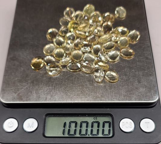 100ct Lot of Earth Mined Lemon Quartz Gemstones - B Grade