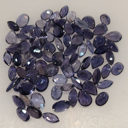 50ct Lot of Earth Mined Iolite Gemstones