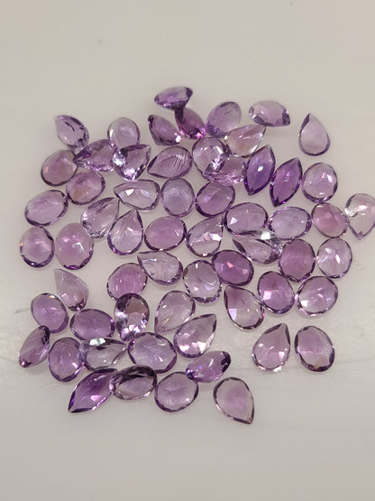 100ct Lot of Earth Mined Amethyst Gemstones - B Grade
