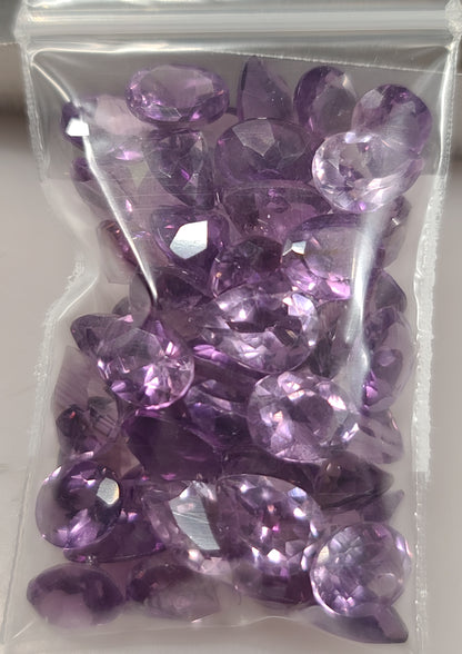 100ct Lot of Earth Mined Amethyst Gemstones - B Grade