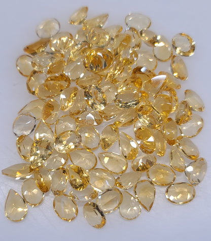 100ct Lot of Earth Mined Citrine Gemstones - B Grade