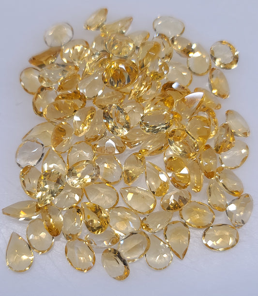 100ct Lot of Earth Mined Citrine Gemstones - B Grade