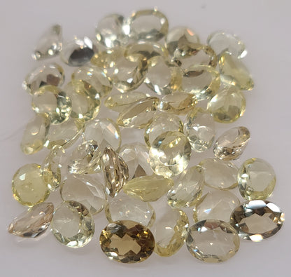 100ct Lot of Earth Mined Lemon Quartz Gemstones - B Grade