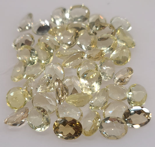 100ct Lot of Earth Mined Lemon Quartz Gemstones - B Grade