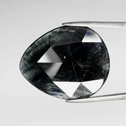 26.81ct ETW Dark Bluish Green Sapphire Gemstone – Pear Cut - DISCOUNTED