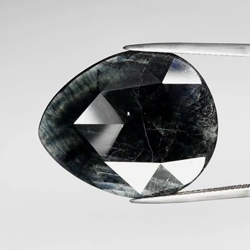 26.81ct ETW Dark Bluish Green Sapphire Gemstone – Pear Cut - DISCOUNTED