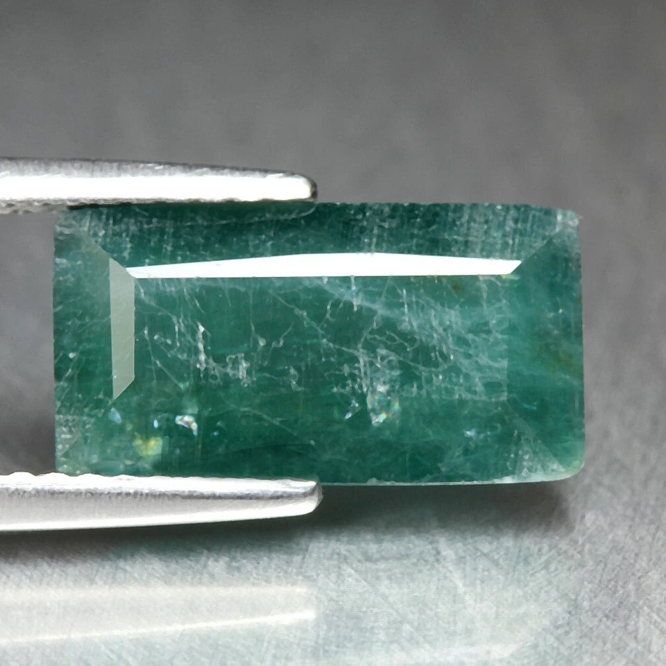 3.04ct ETW Grandidierite Gemstone – Emerald Cut