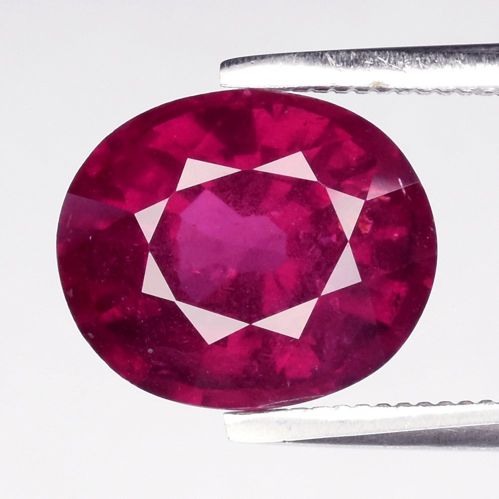 3.20ct ETW Purplish Pink Rhodolite Garnet Gemstone – Oval Cut