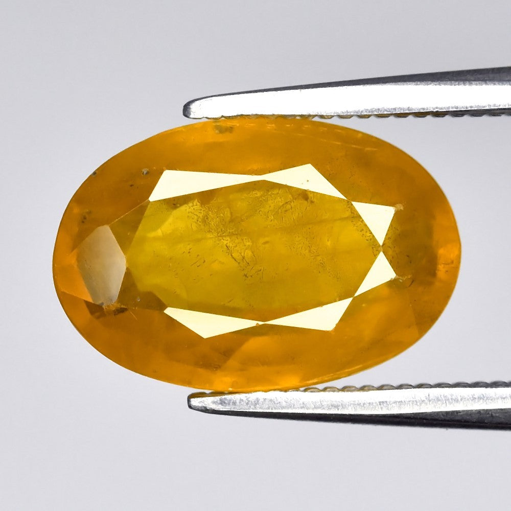 3.20ct ETW Yellow Sapphire Gemstone – Oval Cut