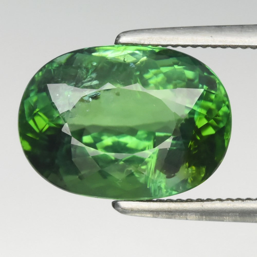 3.51ct ETW Green Tourmaline Gemstone – Oval Cut