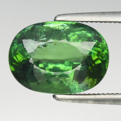 3.51ct ETW Green Tourmaline Gemstone – Oval Cut