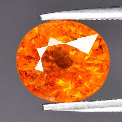 3.56 ct ETW Orange Spessartite Garnet – Oval Cut