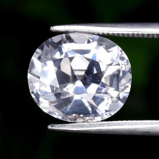 3.74ct ETW Earth-Mined White Goshenite Beryl – Oval Cut, Unheated
