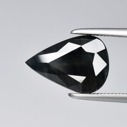4.05ct ETW Earth-Mined Deep Blue Green Sapphire – Pear Cut