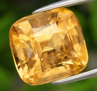4.11 ct ETW Orange Grossular Garnet – Cushion Cut