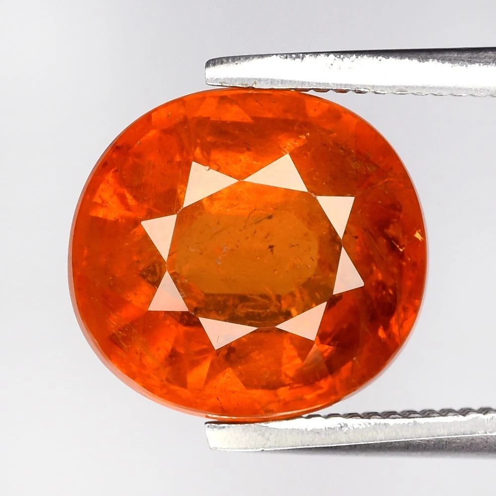 4.26ct ETW Orange Spessartite Garnet Gemstone – Cushion Cut