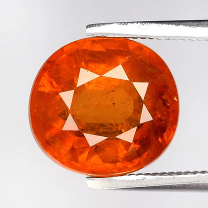 4.26ct ETW Orange Spessartite Garnet Gemstone – Cushion Cut