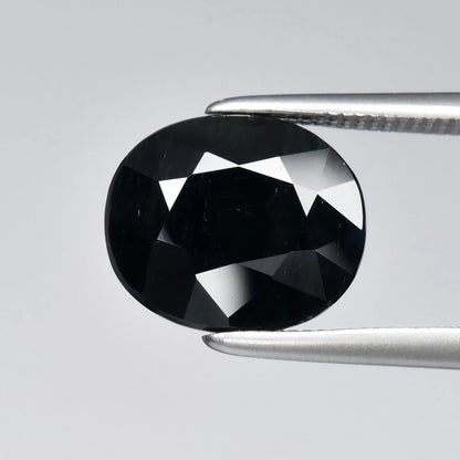 4.46ct ETW Earth-Mined Dark Bluish Green Sapphire – Oval Cut, Heated