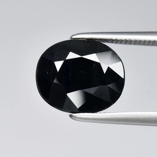4.46ct ETW Earth-Mined Dark Bluish Green Sapphire – Oval Cut, Heated