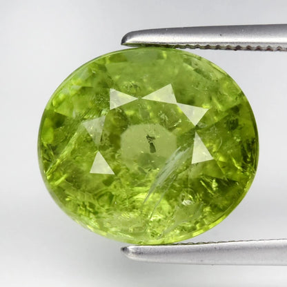 4.78ct ETW Green Tourmaline Gemstone – Oval Cut