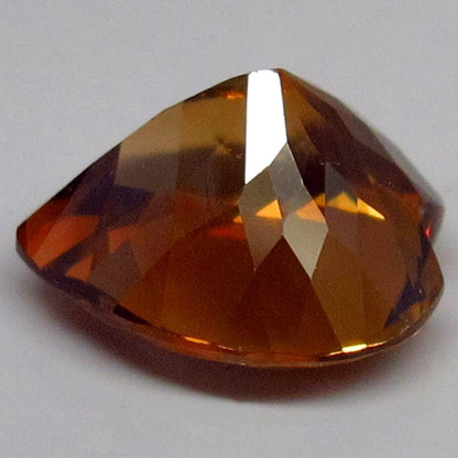 5.95ct ETW Champagne Topaz Gemstone - Brazil - Heart Cut