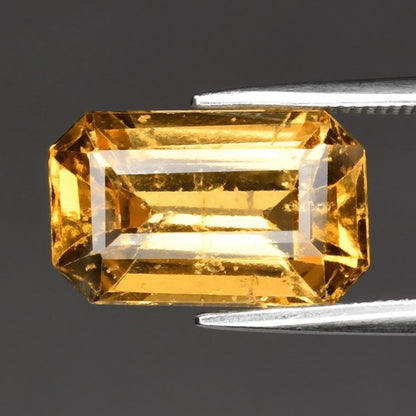 5.14ct ETW Earth-Mined Yellow Grossular Garnet – Octagon Cut, Large Stone