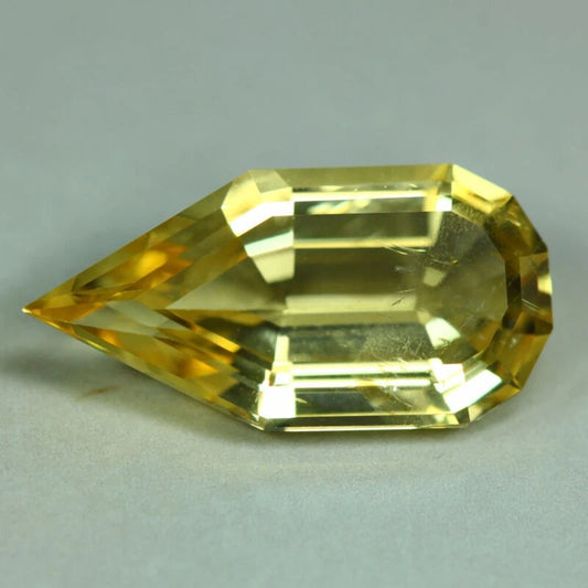 5.30ct ETW Earth-Mined Yellow Heliodor Beryl – Fancy Cut, Unheated