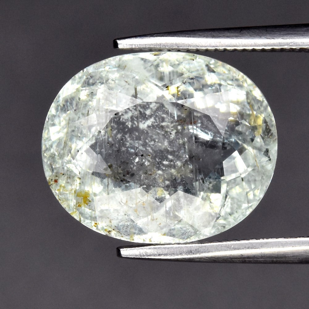 5.43ct ETW Earth-Mined Light Green Beryl – Oval Cut, Unheated