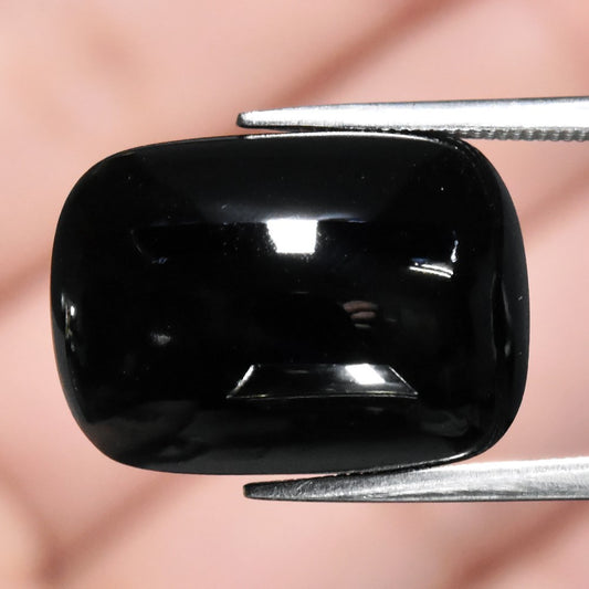 18.53ct 18.2x13mm Cushion Cabochon Natural Black Spinel - Thailand Gemstone